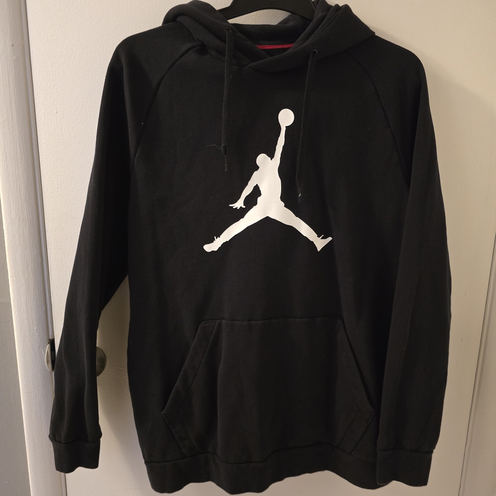 Jordan Black Hoodie with White Logo